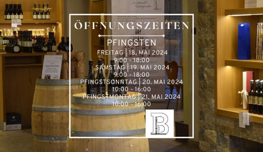 Öffnungszeiten der Becksteiner WeinWelt Pfingsten 2024